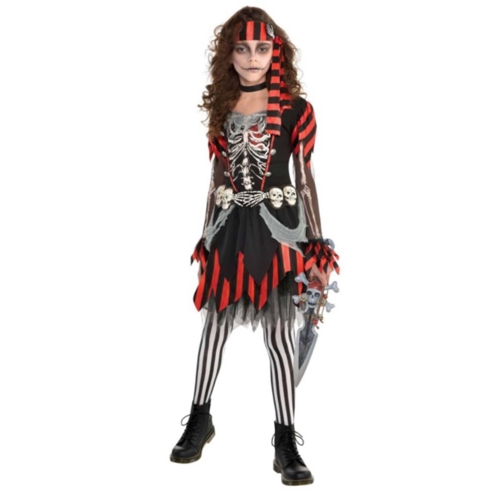 SKELE-PUNK PIRATE 🏴‍☠️ COSTUME SIZE GIRL SMALL (4-6) 🌟NWT🌟